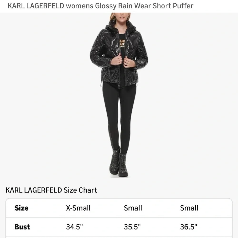 Karl Lagerfeld Paris Women's Hooded Puffer Coat. Size M Retail $320